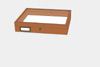 Meranthi wood drawer - 30 x 40 x 6 cm, with plastazote foam and brass fittings