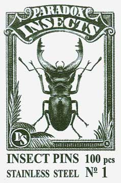 Insect Pins - Stainless Steel <b>No 1</b>, 100 pcs.