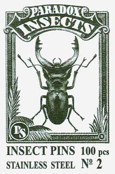 Insect Pins - Stainless Steel <b>No 2</b>, 100 pcs.