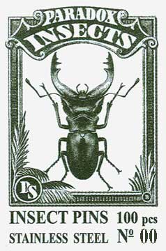 Insect Pins - Stainless Steel <b>No 00</b>, 100 pcs.